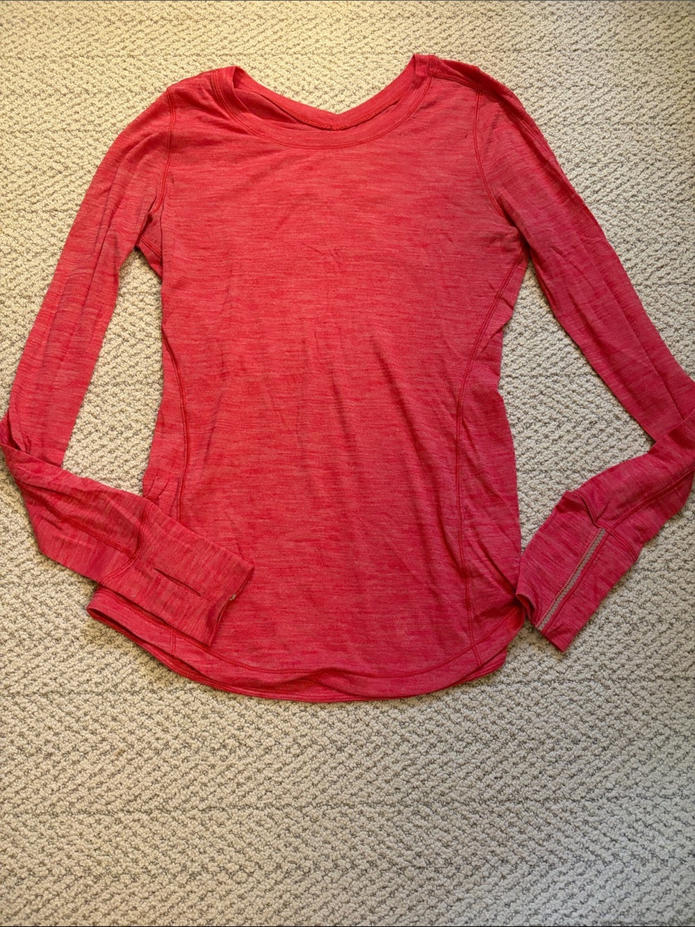 lululemon athletica Long-Sleeve Scoop Neck Top - Coral Pink
